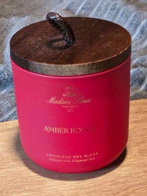 Luxury Madison House Perfumers NO. 149 Amber Rouge Candle 13oz -2 Wick