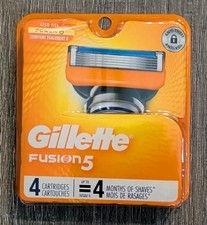 Gillette Fusion5 5-Blade Stainless Steel Refill Cartridges 4 Pack 3.25 per gallon