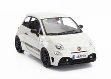 SOLIDO 1:18 Fiat Nuova 500 Abarth 595 2022 White Black Model