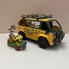 TMNT Vehicle Lot – 2014 Nickelodeon Pizza Fire Van + Vintage 90s Sewer Dragster