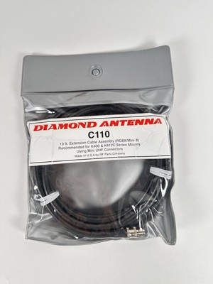 Diamond Antenna C110 10 ft. Extension Cable Assembly for K400 & K412
