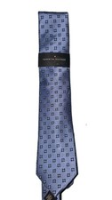 New TOMMY HILFIGER Blue/White Pattern SILK/POLYESTER Neck Tie