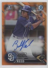 2016 Bowman Draft Chrome Pick Orange Refractor 25/25 Buddy Reed Auto 0p10
