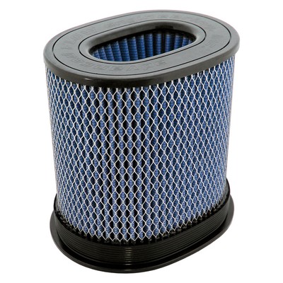 Magnum Flow Pro 10 Air FilterR Oval Straight Blue Air Filter 7'' FIL x 4.75'' FIW