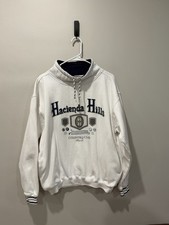 Vtg 90s Hacienda Hills Golf Sweater Mens Small Made in USA Gray Grandpa