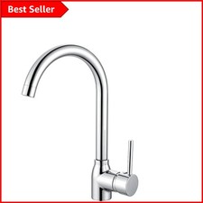 Elegant Polished Chrome Kitchen Mixer Tap with Built-in Aerator for Perfect Flow
