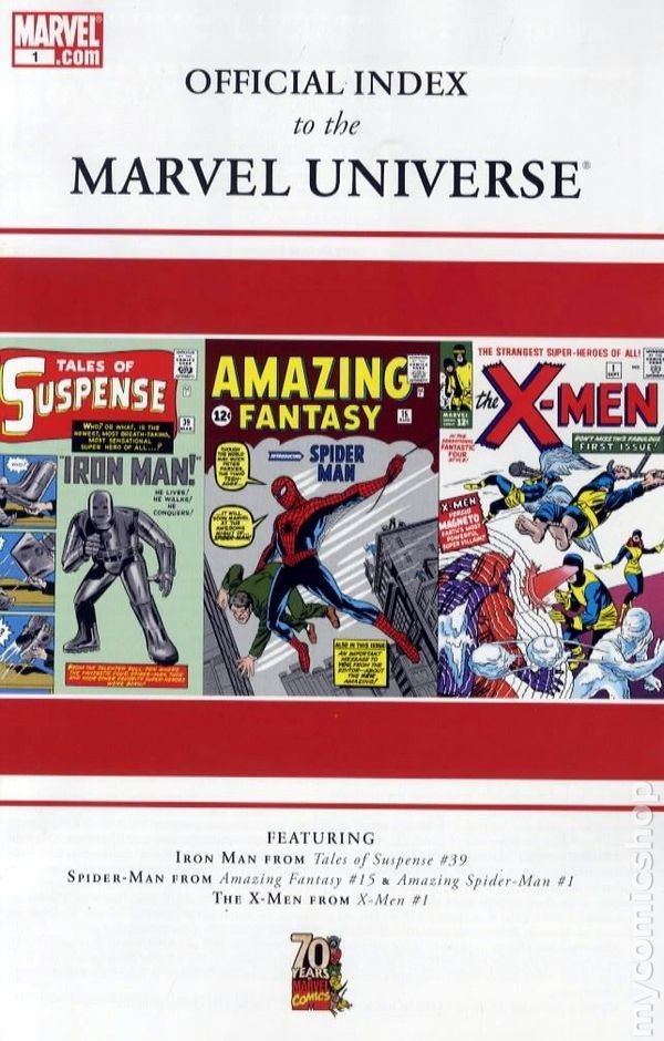 Official Index to the Marvel Universe #1 FN 2009 Stock Image