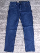 Kenneth Cole Jeans Men's 32 Blue Straight Fit 2 Way Stretch Denim Pants 32x32