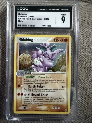Nidoking 8/112 EX FireRed & LeafGreen CGC 9 Holo Rare Pokémon Card