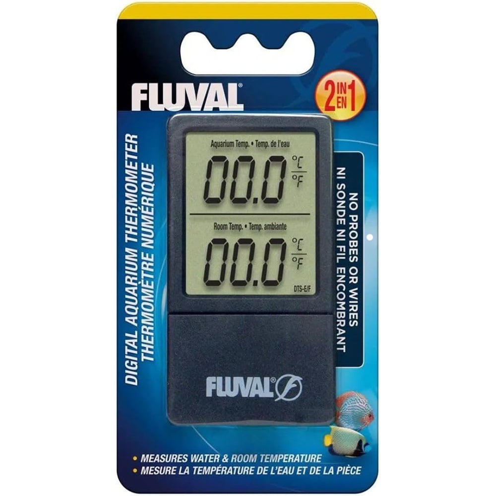 Fluval Wireless 2-in-1 Digital Aquarium Thermometer LCD Fish Tank Temperature