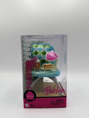 Vintage 2005 Mattel Barbie Fashion Fever Room  Blue Mod Chair  #J0667 *NRFB*