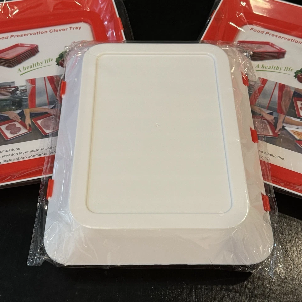 Bandeja creativa de conservación de alimentos - Contenedores de almacenamiento de herramientas de cocina 3 piezas ¡NUEVO! Foto 4 de 4