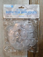 Splash Home Puddles Bath Tub Appliques Clear Set Of 6 NIP