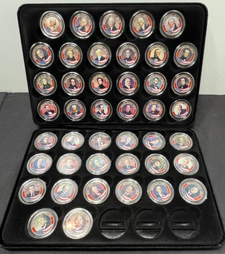 43 United States Presidential Painted Colorized Quarters Set