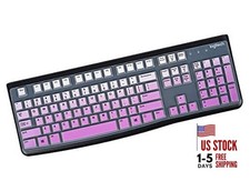 Keyboard Cover for Logitech K120  MK120 Wired Keyboard, Gradual Purple