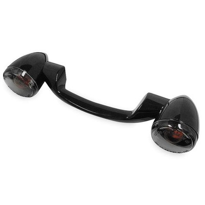 Biker's Choice Turn Signals and Bar - Black - Smoke Lens 161803