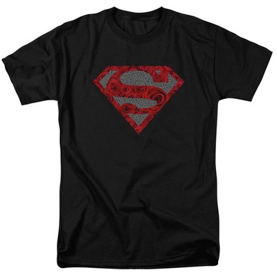 DC Superman Elephant Rose Shield Graphic Black T-Shirt Size S-5XL, Gift For Fans