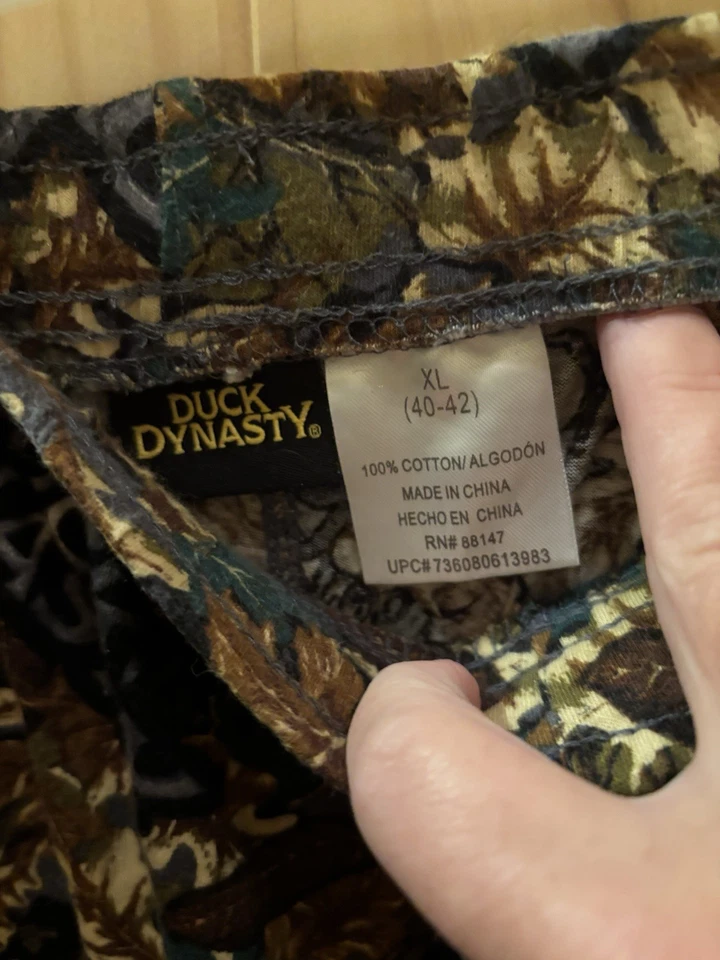 Pantalones de salón Duck Dynasty para adultos talla XL camuflados pantalones de pijama 100 % algodón Foto 3 de 4