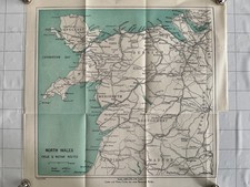 1926 Original Antique County Map Wales