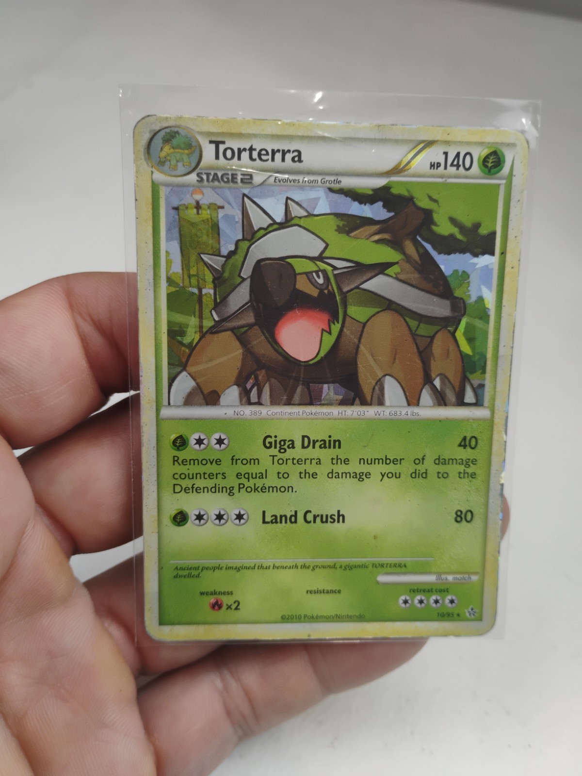 Torterra (Cracked Ice) 10/95 Unleashed Holo Rare Pokemon Card