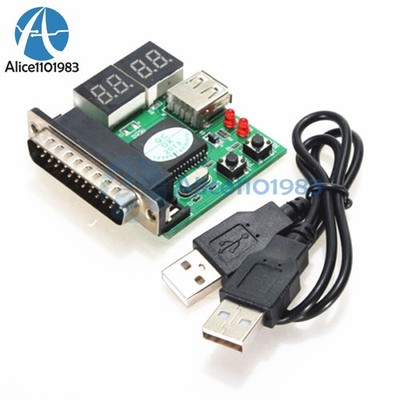 4-Digit Powerful PC Analyzer Diagnostic Motherboard Tester USB Post Test Card #a