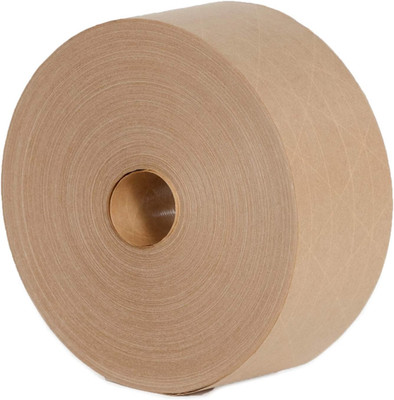 Water Activated Reinforced Kraft Paper Gummed Tape, 2.75 Inches X 375 Feet X 8