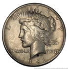 1921 High Relief Silver Peace Dollar USD American $1 Coin
