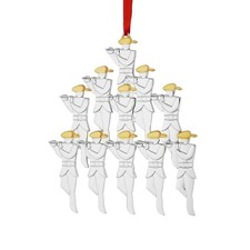 Nambe Twelve Days of Christmas Ornament 6.5" H x 1.12" L x 4.85" W, Metallic