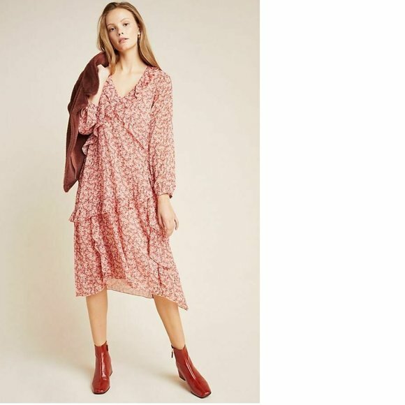 セール! Anthropologieオリジナル! Sirena Ruffled Tunic $160 Anthropologie Sirena Ruffled Tunic size S new nwt pink