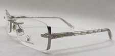 SWAROVSKI EYEGLASSES FRAMES ONLY NEW SW5024 SILVER/CLEAR RIMLESS 55-17-135