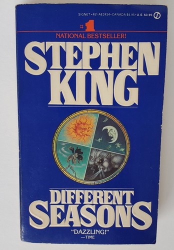 Different Seasons Stephen King Paperback Blue Cover - 1st Printing - Picture 2 of 8