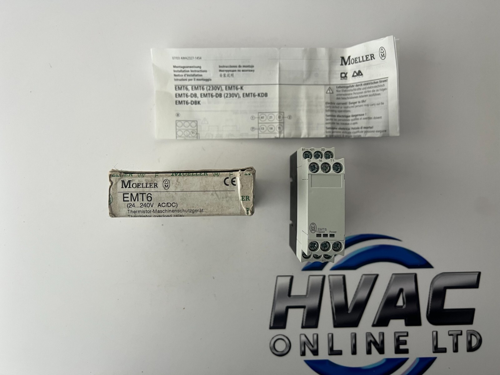 EATON-MOELLER EMT6 THERMISTOR MOTOR PROTECTION OVERLOAD RELAY 24-240V AC/DC