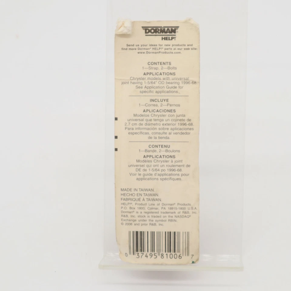 Kit de pernos de correa de reparación de junta en U universal Dorman 81006 Chrysler pieza Undercar Foto 2 de 2