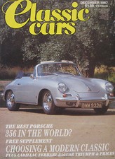 Classic Cars 12/87 featuring Lamborghini, ISO Grifo, Audi Quattro Lotus, Porsche
