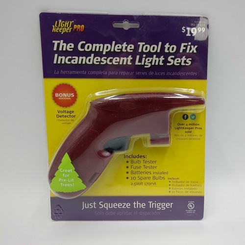 LIGHT KEEPER PRO GUN COMPLETE TOOL TO FIX INCANDESCENT CHRISTMAS LIGHT