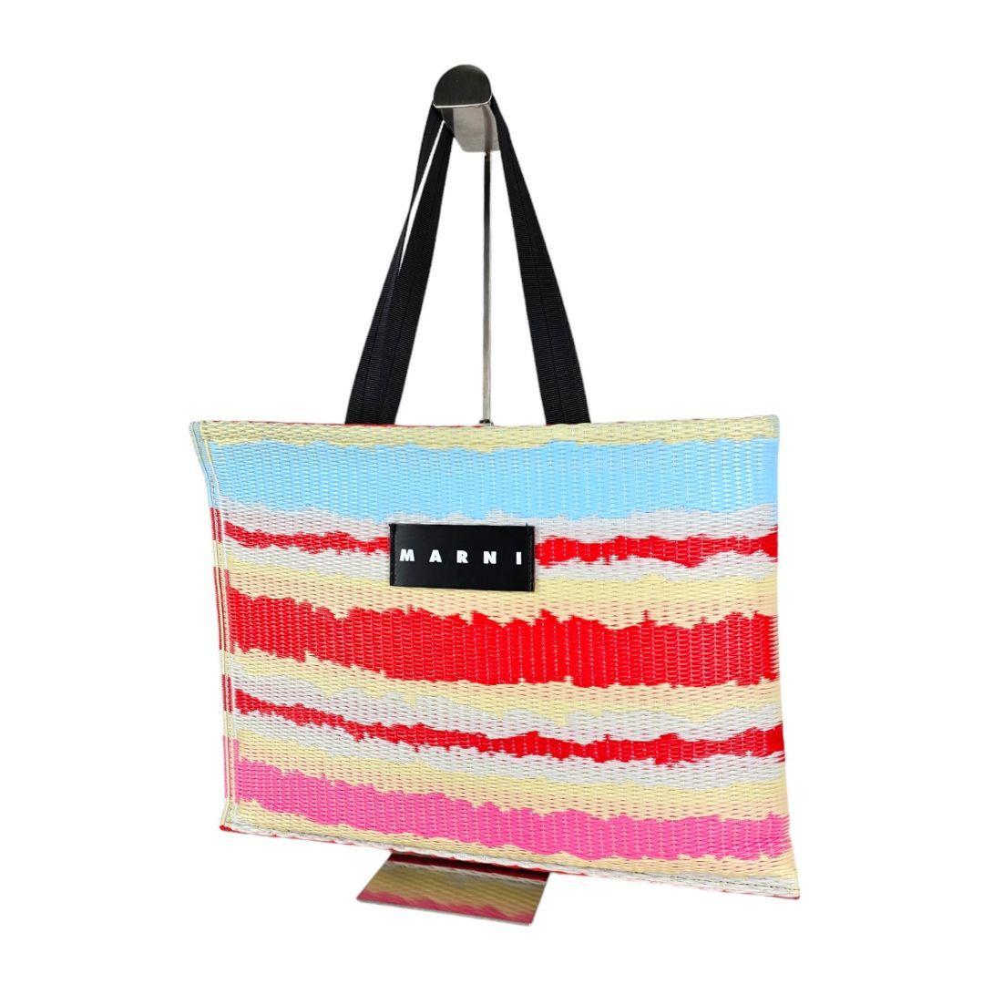 Marni Flower Cafe Kago Tote Bag Nylon Aluminum Handbag From Marni Flower Cafe Kago Tote Bag Nylon Aluminum Handbag From