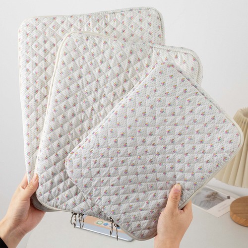 11/13/15 Inch Laptop Bag Quilted Laptop Case Coquette Floral Office Accessories - Photo 4/21