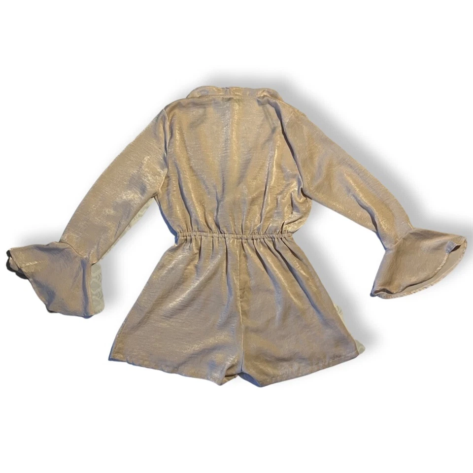 Mameluco para mujer MISGUIDED crema manga larga acampanado puño - talla 10 Foto 2 de 2