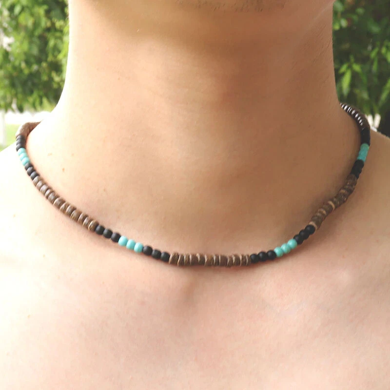 Stone bead surfer necklace deals