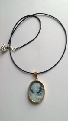 Pendentif Camée Bleu En Or Jaune 18 Carats - 6,31 Grammes - Pièce Rare