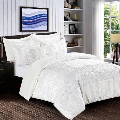 Luxury Crushed Velvet Duvet Quilt Cover Bedding Set with Pillowcases Double King - Picture 3 of 20