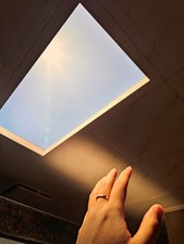 LED Clear Sky Light Panel Ceiling Fixture Dimmable Natural Sunshine Roof Lamp