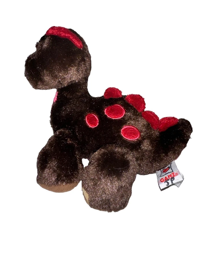 Ganz Dinosaur Plush Cocoa  Brown Pink 7" Webkins NO CODE - Image 2 of 4