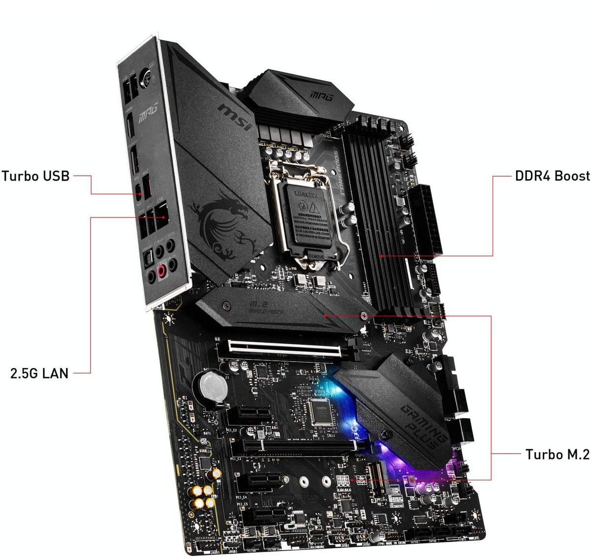 FOR MSI MPG Z490 GAMING PLUS LGA1200 DDR4 PCI-E 3.0 Motherboard | eBay