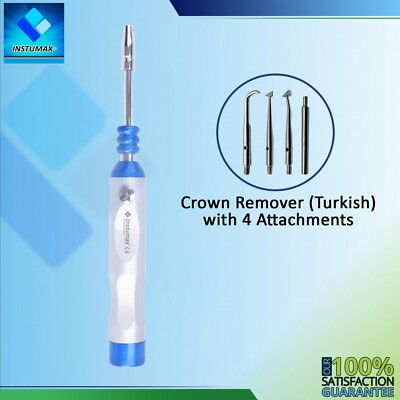 #ad Premium Dental Automatic Crown Remover Gun Surgical Dentists With 4 Attachments $97.90