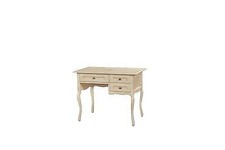 SCRIVANIA TAVOLO LEGNO PIANO CON DECORO AVORIO ANTICATO COUNTRY COLLECTION