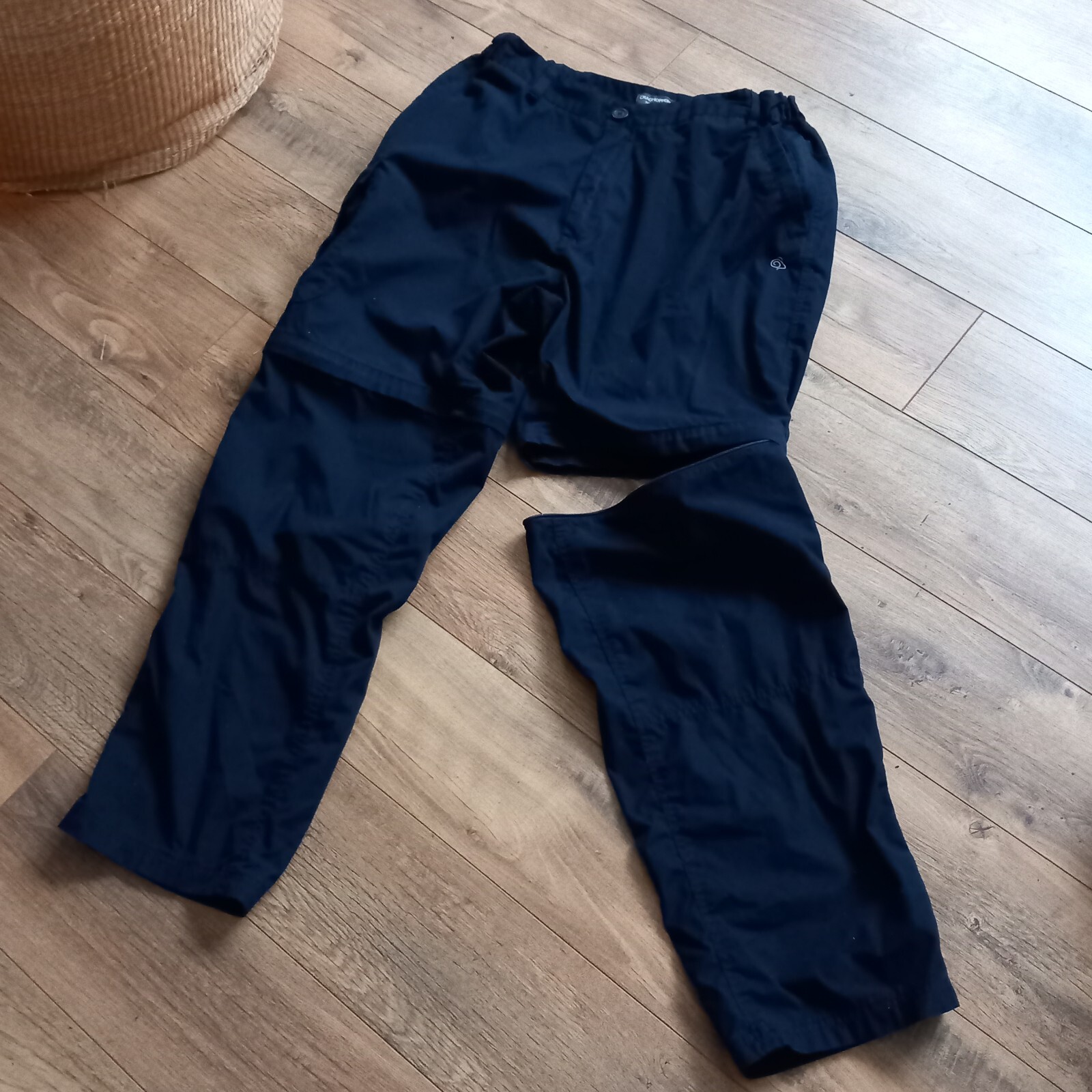 CRAGHOPPERS Hiking Cargo Combat Dark Blue Work Trousers 36w 31l Regular  Zip Off