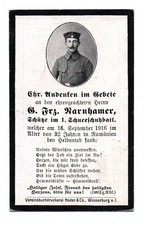 Altes Sterbebild Sch&uuml;tze 1 Schneeschuh Bataillon 1916 Rum&auml;nien