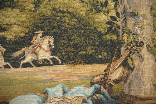 Chateau Bellevue French Woven Tapestry-Exquisite Verdure Landscape & Lake Design - Picture 5 of 5