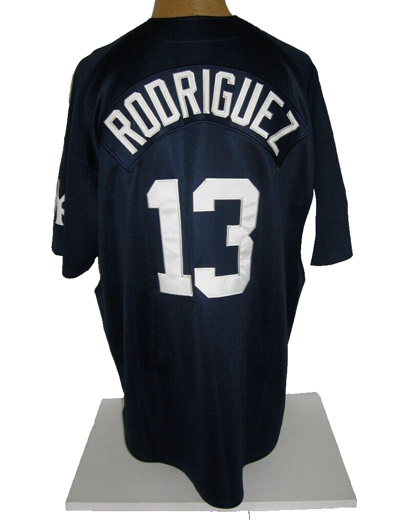 New York Yankees RODRIGUEZ 13 ユニフォーム Men's #13 Alex Rodriguez New York Yankees Navy Replica